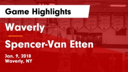 Waverly  vs Spencer-Van Etten  Game Highlights - Jan. 9, 2018