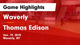 Waverly  vs Thomas Edison Game Highlights - Jan. 19, 2018