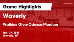 Waverly  vs Watkins Glen/Odessa-Montour Game Highlights - Jan. 29, 2019