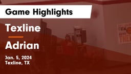 Texline  vs Adrian  Game Highlights - Jan. 5, 2024