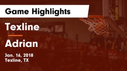 Texline  vs Adrian  Game Highlights - Jan. 16, 2018