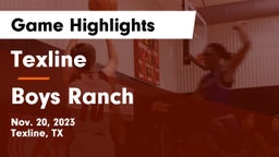 Texline  vs Boys Ranch  Game Highlights - Nov. 20, 2023