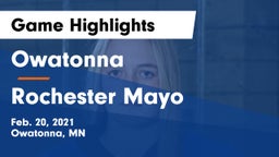 Owatonna  vs Rochester Mayo  Game Highlights - Feb. 20, 2021