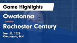 Owatonna  vs Rochester Century  Game Highlights - Jan. 20, 2022
