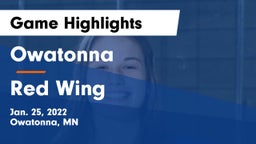 Owatonna  vs Red Wing  Game Highlights - Jan. 25, 2022