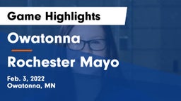 Owatonna  vs Rochester Mayo  Game Highlights - Feb. 3, 2022