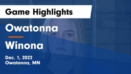 Owatonna  vs Winona  Game Highlights - Dec. 1, 2022