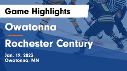 Owatonna  vs Rochester Century  Game Highlights - Jan. 19, 2023