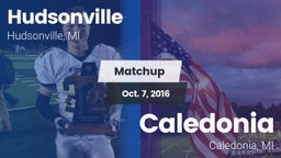 Matchup: Hudsonville High vs. Caledonia  2016