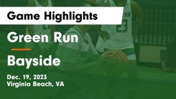 Green Run  vs Bayside  Game Highlights - Dec. 19, 2023