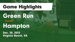 Green Run  vs Hampton  Game Highlights - Dec. 20, 2023