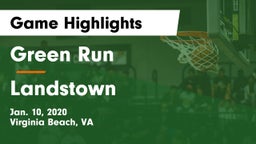 Green Run  vs Landstown  Game Highlights - Jan. 10, 2020