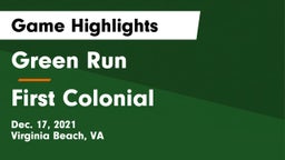 Green Run  vs First Colonial  Game Highlights - Dec. 17, 2021