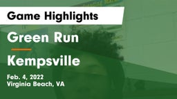 Green Run  vs Kempsville  Game Highlights - Feb. 4, 2022