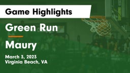 Green Run  vs Maury  Game Highlights - March 3, 2023