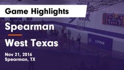 Spearman  vs West Texas  Game Highlights - Nov 21, 2016