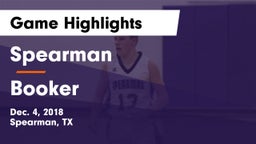 Spearman  vs Booker  Game Highlights - Dec. 4, 2018