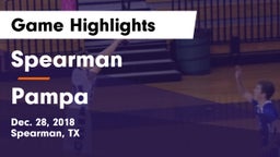 Spearman  vs Pampa  Game Highlights - Dec. 28, 2018