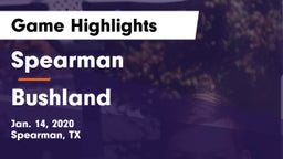 Spearman  vs Bushland  Game Highlights - Jan. 14, 2020