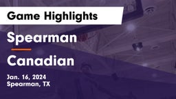 Spearman  vs Canadian  Game Highlights - Jan. 16, 2024