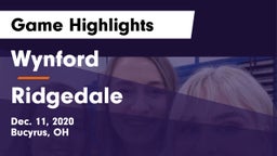 Wynford  vs Ridgedale  Game Highlights - Dec. 11, 2020