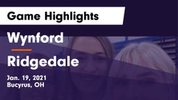 Wynford  vs Ridgedale  Game Highlights - Jan. 19, 2021