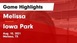 Melissa  vs Iowa Park  Game Highlights - Aug. 10, 2021