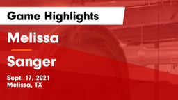 Melissa  vs Sanger  Game Highlights - Sept. 17, 2021