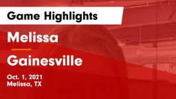 Melissa  vs Gainesville  Game Highlights - Oct. 1, 2021