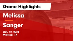 Melissa  vs Sanger  Game Highlights - Oct. 12, 2021