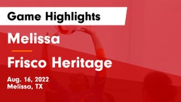 Melissa  vs Frisco Heritage  Game Highlights - Aug. 16, 2022