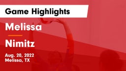 Melissa  vs Nimitz  Game Highlights - Aug. 20, 2022