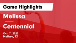 Melissa  vs Centennial  Game Highlights - Oct. 7, 2022