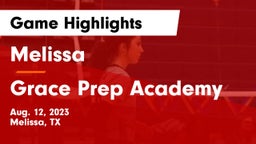 Melissa  vs Grace Prep Academy Game Highlights - Aug. 12, 2023