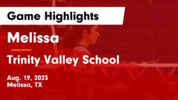 Melissa  vs Trinity Valley School Game Highlights - Aug. 19, 2023
