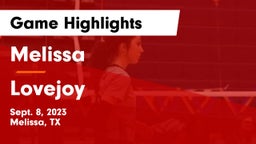 Melissa  vs Lovejoy  Game Highlights - Sept. 8, 2023