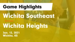 Wichita Southeast  vs Wichita Heights  Game Highlights - Jan. 12, 2021