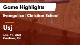 Evangelical Christian School vs Usj Game Highlights - Jan. 31, 2020