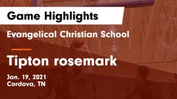 Evangelical Christian School vs Tipton rosemark Game Highlights - Jan. 19, 2021