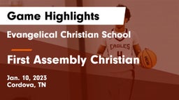 Evangelical Christian School vs First Assembly Christian  Game Highlights - Jan. 10, 2023