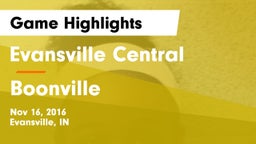 Evansville Central  vs Boonville  Game Highlights - Nov 16, 2016