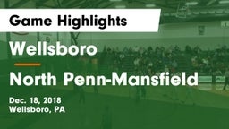 Wellsboro  vs North Penn-Mansfield Game Highlights - Dec. 18, 2018