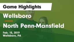 Wellsboro  vs North Penn-Mansfield Game Highlights - Feb. 15, 2019