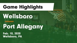 Wellsboro  vs Port Allegany  Game Highlights - Feb. 10, 2020