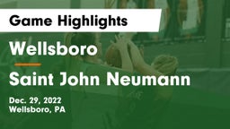Wellsboro  vs Saint John Neumann Game Highlights - Dec. 29, 2022