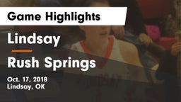 Lindsay  vs Rush Springs  Game Highlights - Oct. 17, 2018