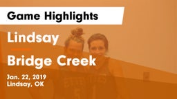 Lindsay  vs Bridge Creek  Game Highlights - Jan. 22, 2019