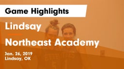 Lindsay  vs Northeast Academy Game Highlights - Jan. 26, 2019
