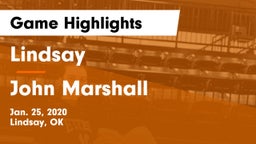Lindsay  vs John Marshall  Game Highlights - Jan. 25, 2020