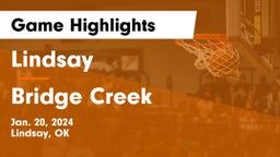 Lindsay  vs Bridge Creek  Game Highlights - Jan. 20, 2024